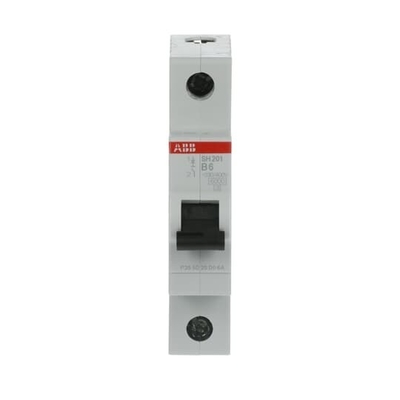 220V 50Hz SH201-B6 소형 회로 차단기 1P 6A 전기 유통 시스템
