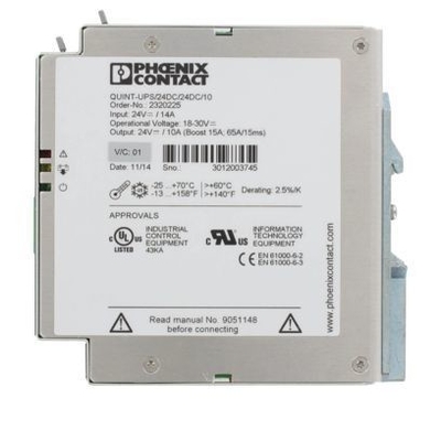 QUINT-UPS/24DC/24DC/10 24DC 출력 및 출력 2320225과 함께 끊김 없는 전원 공급
