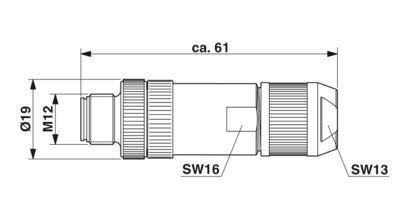SACC-M12MRD-4Q SH PN 1554539 데이터 커넥터