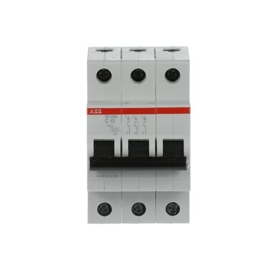MCB SH203-C10 소형 회로 차단기 3극 번호 등급 주파수 Hz 50 C 10 A