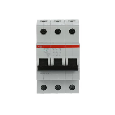 MCB SH203-C10 소형 회로 차단기 3극 번호 등급 주파수 Hz 50 C 10 A