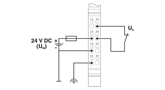 IP20 보호 2861331 IB IL 24 PWR 산업용 IN-PAC 전원 모듈