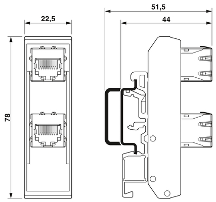 2904933 FL-PP-RJ45/RJ45 패치 패널으로 네트워크 게임을 업그레이드