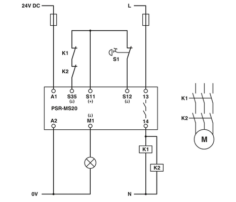 보호 기능 결합 릴레 PSR-MS25-1NO-1DO-24DC-SC 안전 릴레 안전 종료