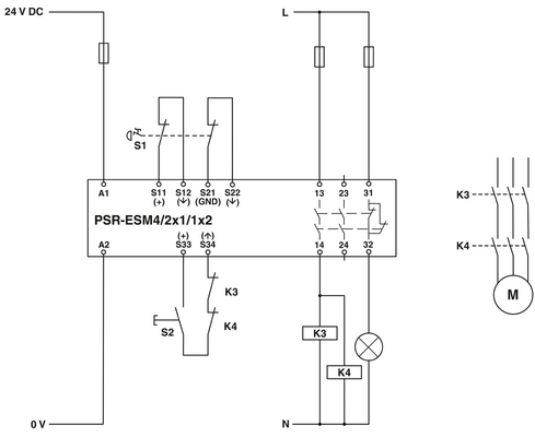 PSR-SCP-24UC/ESM4/3X1/1X2/B 안전 릴레 안전 종료 및 결합 보호