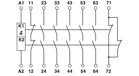 PSR-SCP-24UC/URM4/5X1/2X2/B 확장 모듈, 안전 종료 및 접착 릴레이