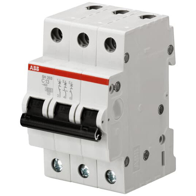 220V MCB SH202-C2 소형 단속기 3P C 등급 전압 220 BCD 곡선 C 1A
