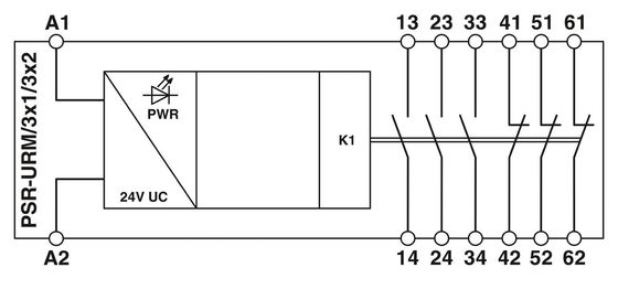 보호용 결합 릴레 PSR-SPP-24UC/URM/3X1/3X2 22.5*114.5*99MM 크기와 설계