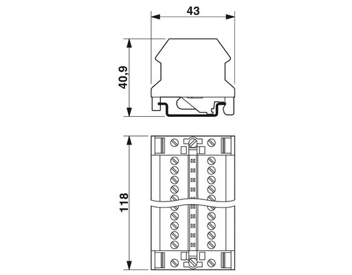 CT-TERMIBLOCK 10 DA 피닉스 콘택트 스크루 터미널