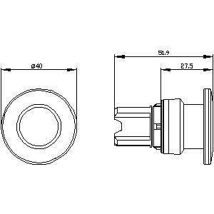 40mm 플라스틱 버섯 버튼 순간적으로 비켜 3SU1000-1BD10-0AA0 SIRIUS ACT