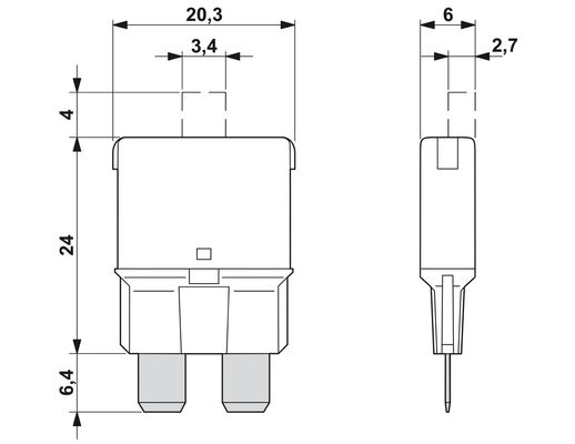 0700030 TCP 30/DC32V 열자기장치 자기극이 있는 회로 차단기 2
