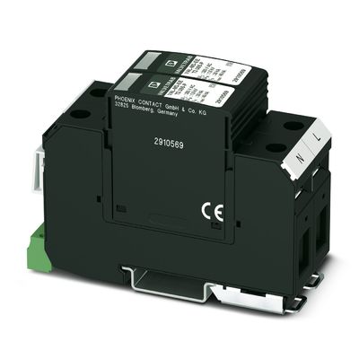 240V AC L-PE / N-PE 2극 전압 보호기 VAL-MS-EE-T2-2 0-385-FM 내구성 설계