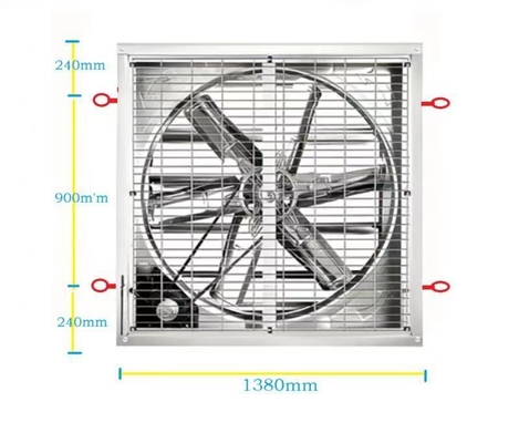 40000m3/h 공기 흐름 매달린 배기가스 팬 OEM 1.0mm 블레이드 지름 최적 성능