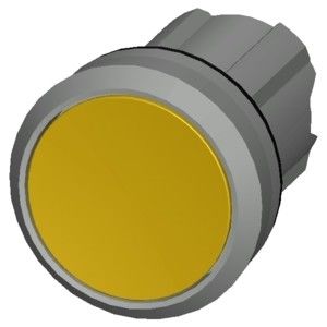 PLC 3SU1050-0AB30-0AA0 금속 반짝이는 불빛 없는 평면 버튼 노란색 SIRIUS ACT 버튼