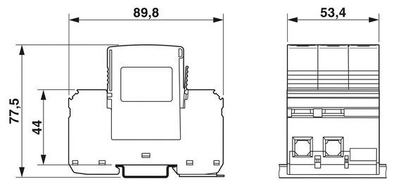 4 폴 2800189 VAL-MS-T1/T2 335/12.5/3 0 380V의 반등 보호기