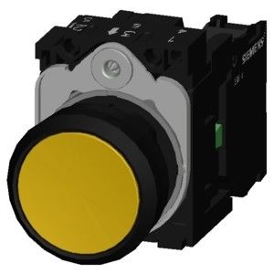 3SU1100-0AB30-1BA0 노란색 플라스틱 비명 평면 순간 스크루 터미널 버튼