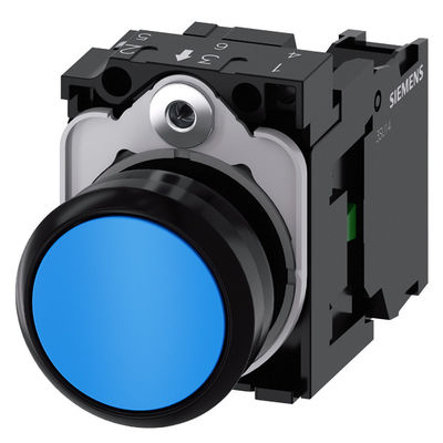 PLC 3SU1100-0AB50-1BA0 비켜지 않은 푸른 평면 순간 버튼