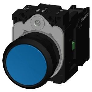 PLC 3SU1100-0AB50-1BA0 비켜지 않은 푸른 평면 순간 버튼