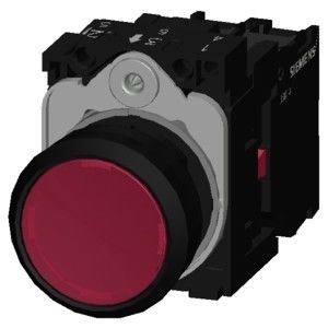 PLC 3SU1102-0AB20-1CA0 SIRIUS ACT 푸시 버튼 플라스틱 라이트 레드 순간 스퀴 터미널