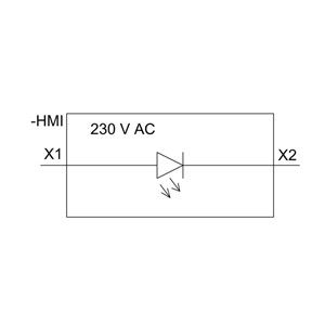 230V AC 플라스틱 노란색 SIRIUS ACT 파일럿 라이트 플러시 부드러운 렌즈 3SU1106-6AA30-1AA0