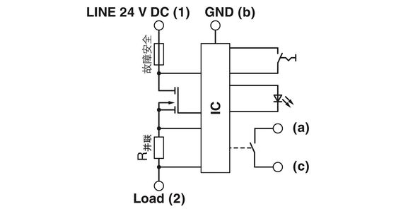 24V DC 2800907 CB E1 24DC/10A NO P 전자 장비 회로 차단기 5극