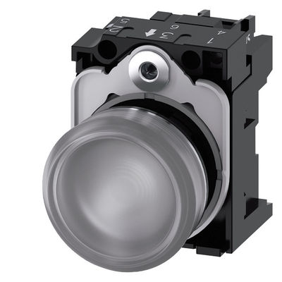 부드러운 렌즈 플러시 24V AC/DC PLC 3SU1152-6AA70-1AA0 SIRIUS ACT 금속 빛나는 파일럿 라이트