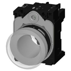 부드러운 렌즈 플러시 24V AC/DC PLC 3SU1152-6AA70-1AA0 SIRIUS ACT 금속 빛나는 파일럿 라이트
