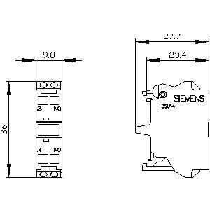 PLC 3SU1400-1AA10-3BA0 전면 장착 및 1NO 애플리케이션을 위한 SIRIUS ACT 연락 모듈