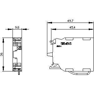 PLC 3SU1400-1AA10-3HA0 SIRIUS ACT 접촉 모듈 앞 장착 스프링 로딩 터미널