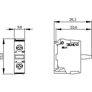 1NO 스크루 터미널 PLC 3SU1400-2AA10-1BA0 기초 장착용 SIRIUS ACT 접촉 모듈