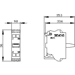 PLC 3SU1400-2AA10-3CA0 SIRIUS ACT 접촉 모듈 기본 장착 1NC 스프링 로딩 터미널