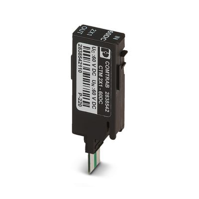 첨단 기술 2838542 CTM 2X1- 60DC 전압 보호 플러그 1 폴과 60 V DC