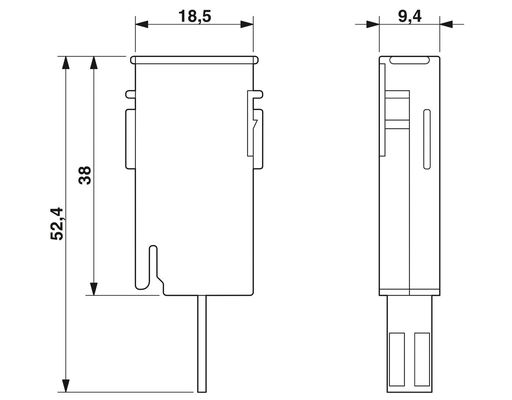 첨단 기술 2838542 CTM 2X1- 60DC 전압 보호 플러그 1 폴과 60 V DC