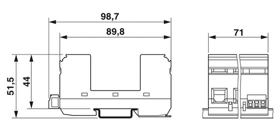 2838898 VAL-MS/3 1-BE/FM 1극 및 정압과 함께 2형 전압 보호기