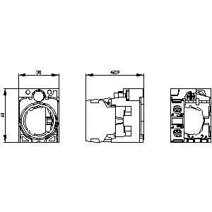 PLC 3SU1500-1AA10-1BA0 플라스틱 3 장소 A 나사 터미널 1NO SIRIUS ACT 홀더 및 모듈