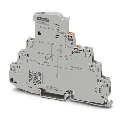 12V DC TTC-6-3-HF-M-UT-I 전압 보호기 2극 장수 보호기