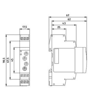 81.00 x 90.00 x 22.00MM PLC 7PV1513-1AP30 ON-delay 1 변경-회전 리레와 함께 시간 리레
