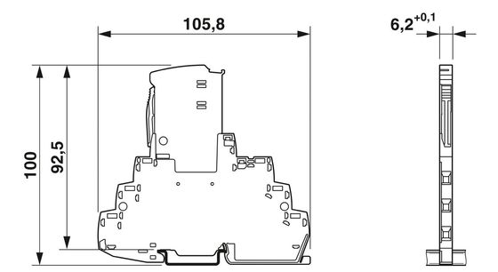 12V DC 등급 전압 2906744 TTC-6P-3-HF-M-12DC-UT-I 2극 전압 보호기
