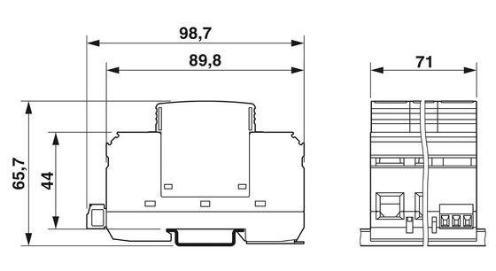 4 폴 350V AC 등급 VAL-MS 350VF / 3 1-FM 장비에 대한 2 타입 전압 보호기 2858632