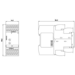 PLC 3TK2810-0BA02 정지 모니터링 및 스프링 로딩 터미널을 사용하여 안전을 보장합니다.