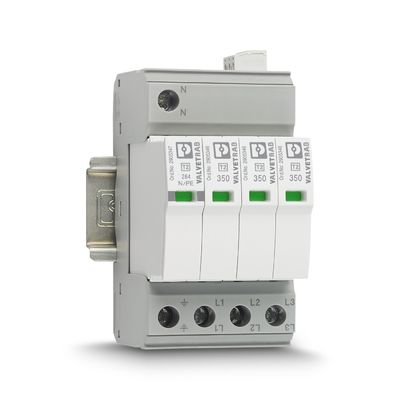 1 폴 2905340 VAL-SEC-T2-3S-350-FM 5V AC에서 250V AC 및 125V DC를 위한 2형 급류 보호기
