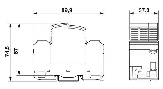 250V AC 125V DC 200mA DC 2형 전압 보호기 PLT-SEC-T3-3S-230-FM 산업용