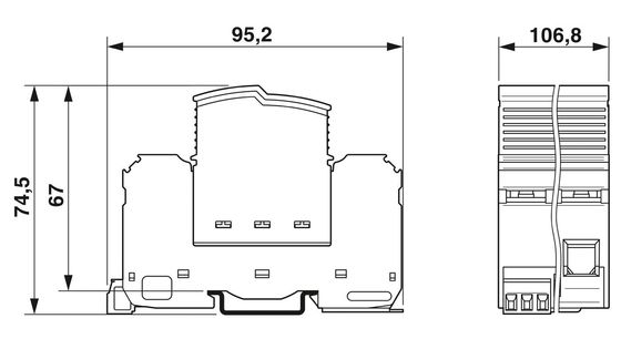 FLT-SEC-T1 T2-3C-350/25-FM 타입 1 2 복합 전압 보호기 3극 등급 전압 350V