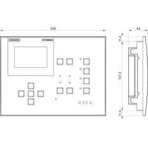 ATC 6500 전송 제어 장치 180x240mm LCD 디스플레이 패널 PLC 3KC9000-8TL50
