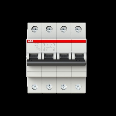 MCB SH204-B20 소형 회로 차단기 4P 20A 220V 50Hz 등급 전압 및 주파수