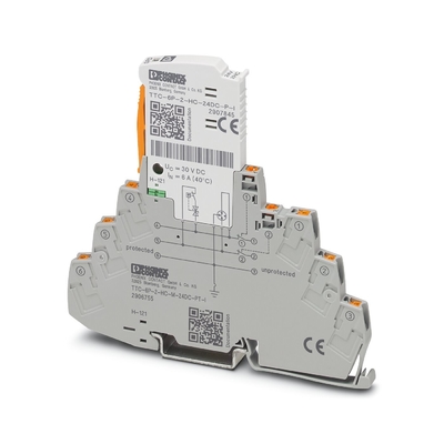 TTC-6P-2-HC-M-24DC-PT-I 2극 및 24V DC의 정원 전압을 가진 전압 보호기