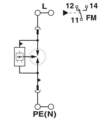 FLT-SEC-P-T1-1C-440/35-FM 피닉스 접촉형 1 2 2극의 복합 전압 보호기