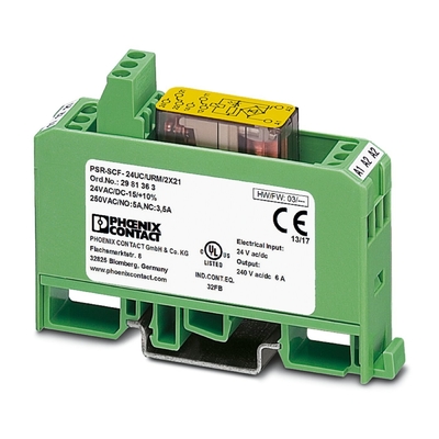 2981363 PSR-SCF-24UC/URM/2X21 피닉스 접촉에 의해 안전 종료와 결합 릴레