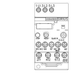 밀폐된 PLC 3RU6116-1FB1 모터 보호용 과부하 릴레 11...16 A 크기 S00 10급