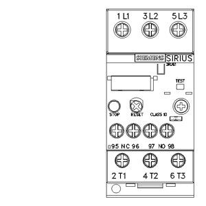 밀폐 50.00 x 115.00 x 104.00MM PLC 과부하 릴레 34...40 A 크기 S0 10급